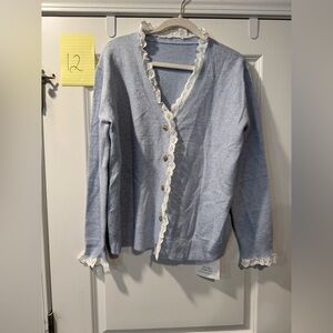 Blue and Lace Cardigan